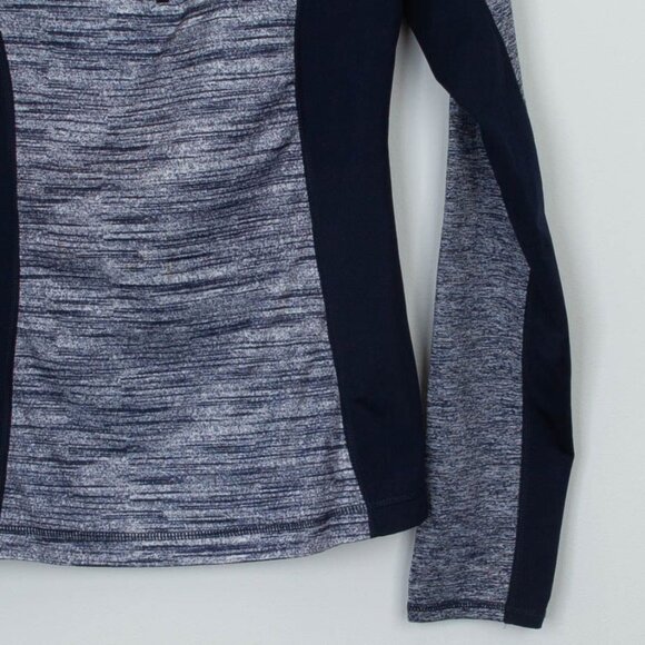 Tek Gear Womens Warm Tek 1/4 Zip Pullover Fleece Top Size S Blue Running Hiking - Picture 3 of 6